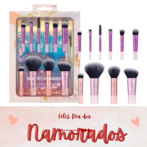 Kit de pincéis prático e elegante para ela Kit de pincéis de maquiagem Real Techniques – compacto e ideal para viagens