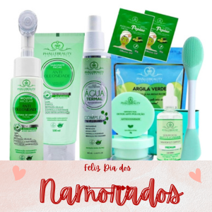 Cuidados com a pele para presentear com carinho Kit skincare com 9 itens – limpeza e hidratação para pele oleosa ou mista